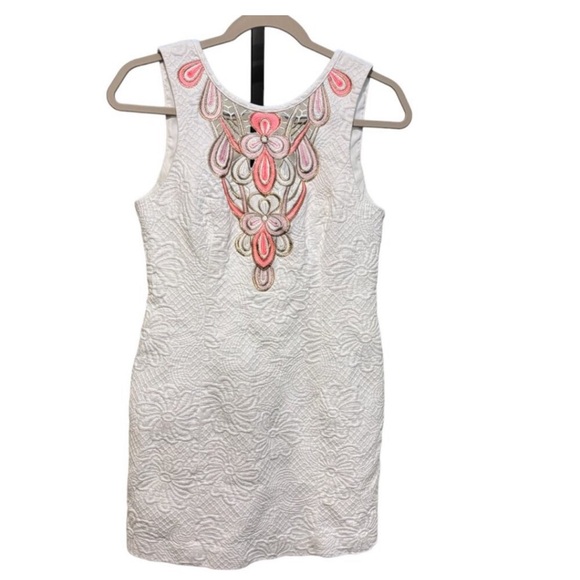 Lilly Pulitzer Logan Resort White Embroidered Sheath Dress Sleeveless - Picture 2 of 7